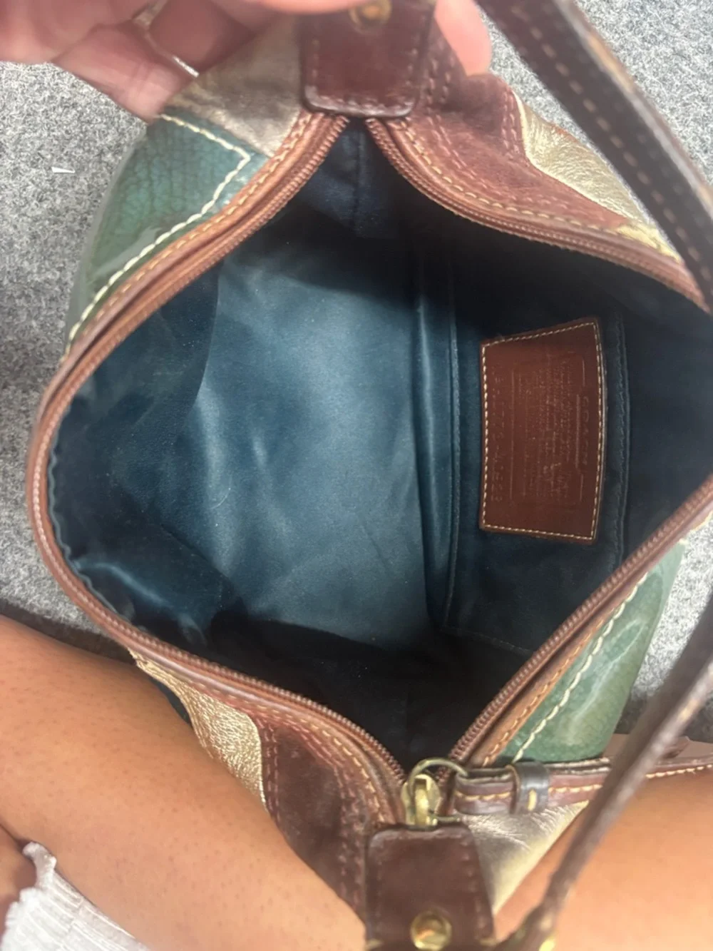 Vintage Coach Multicolor Patchwork Leather Mini Shoulder Bag 40928 - Picture 7 of 8